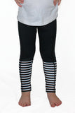 Black With Stripes - Pocket Pant - Kids