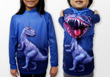 RAPTOR-IN-BLUE Hoodie Sport Shirt by MOUTHMAN®
